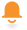 Eine orangefarbene Glocke als Icon.