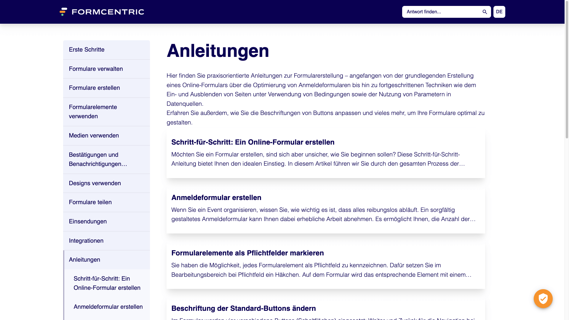 Anleitungen l Formcentric