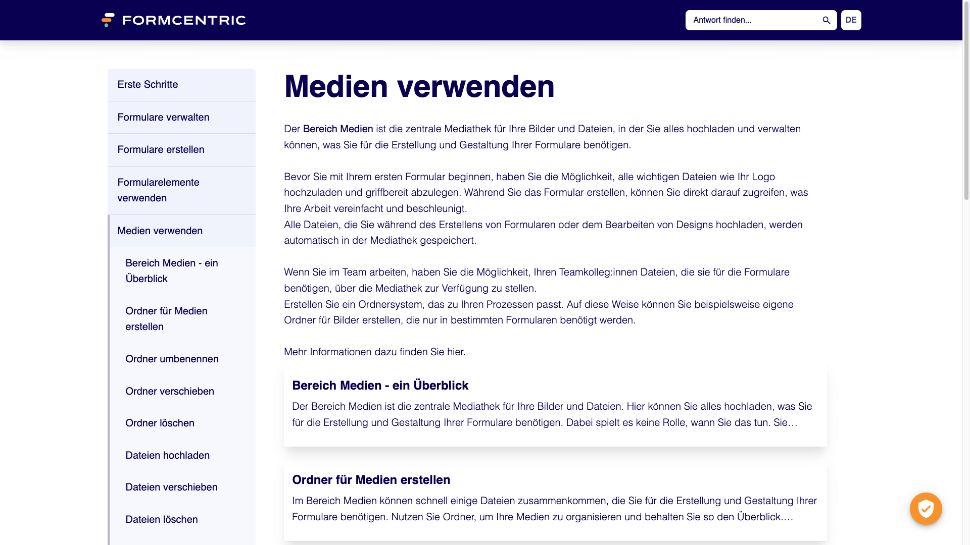Medien verwenden l Formcentric