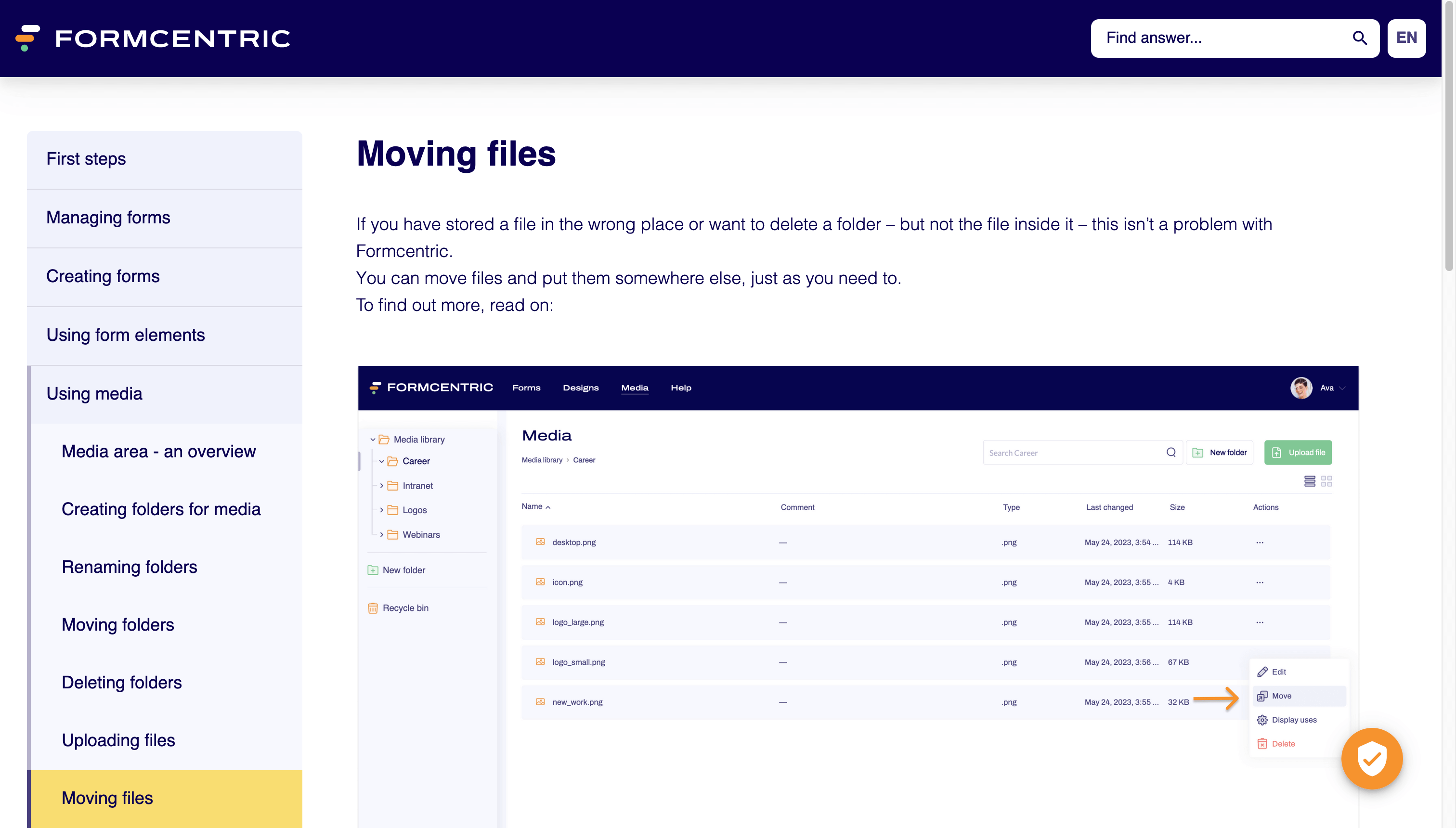 Moving files