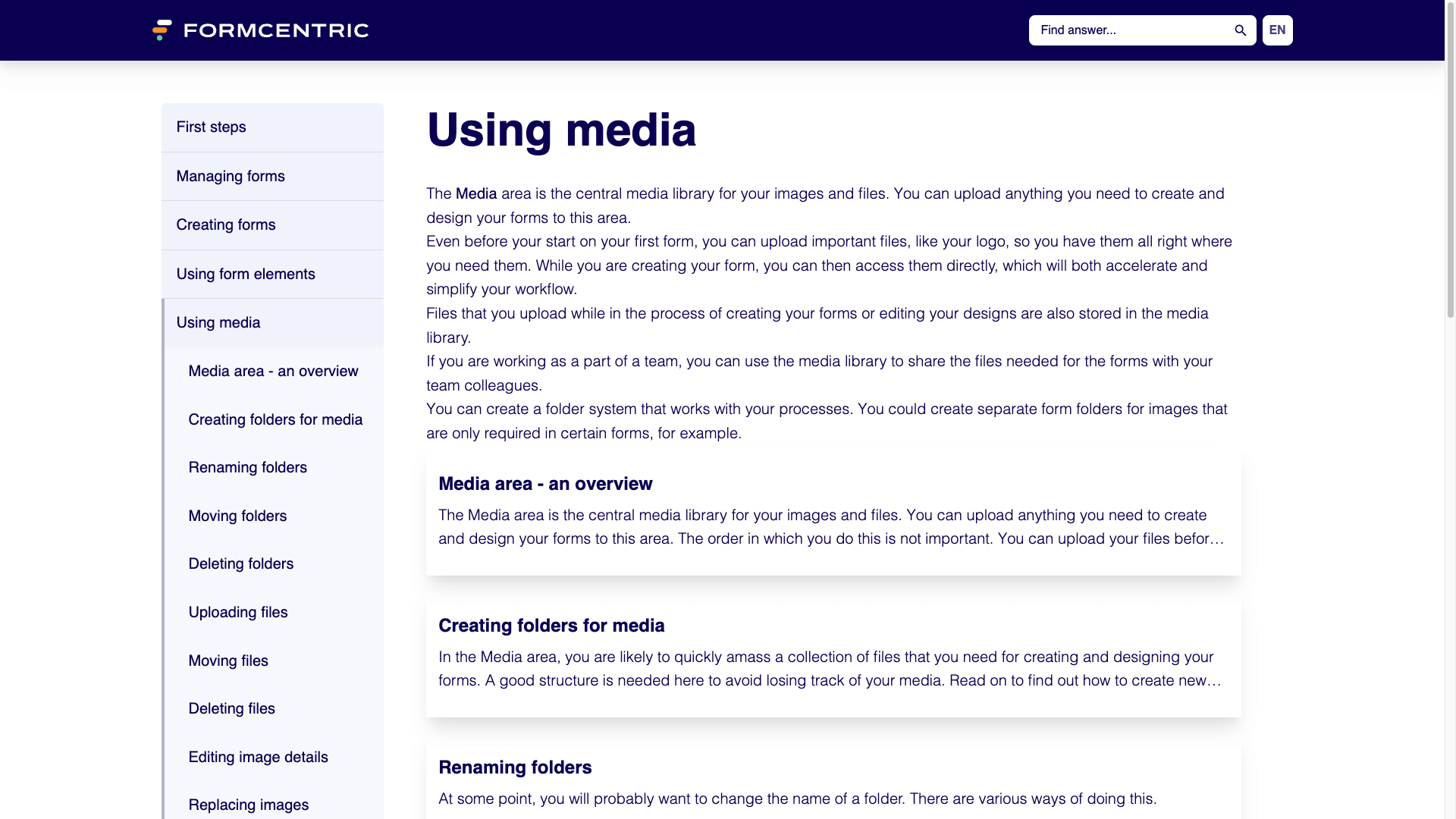 Using media l Formcentric